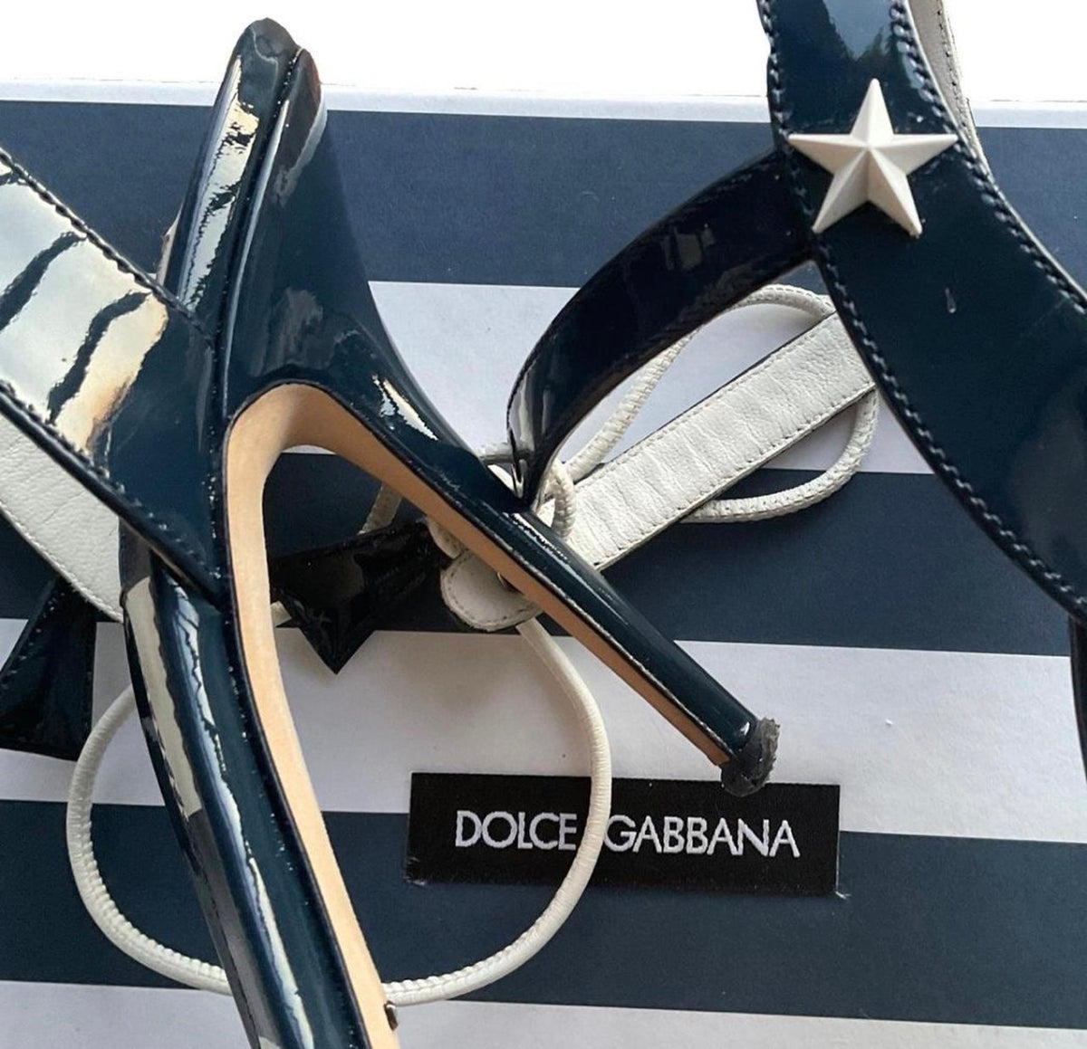 Dolce & Gabbana Striped Heels