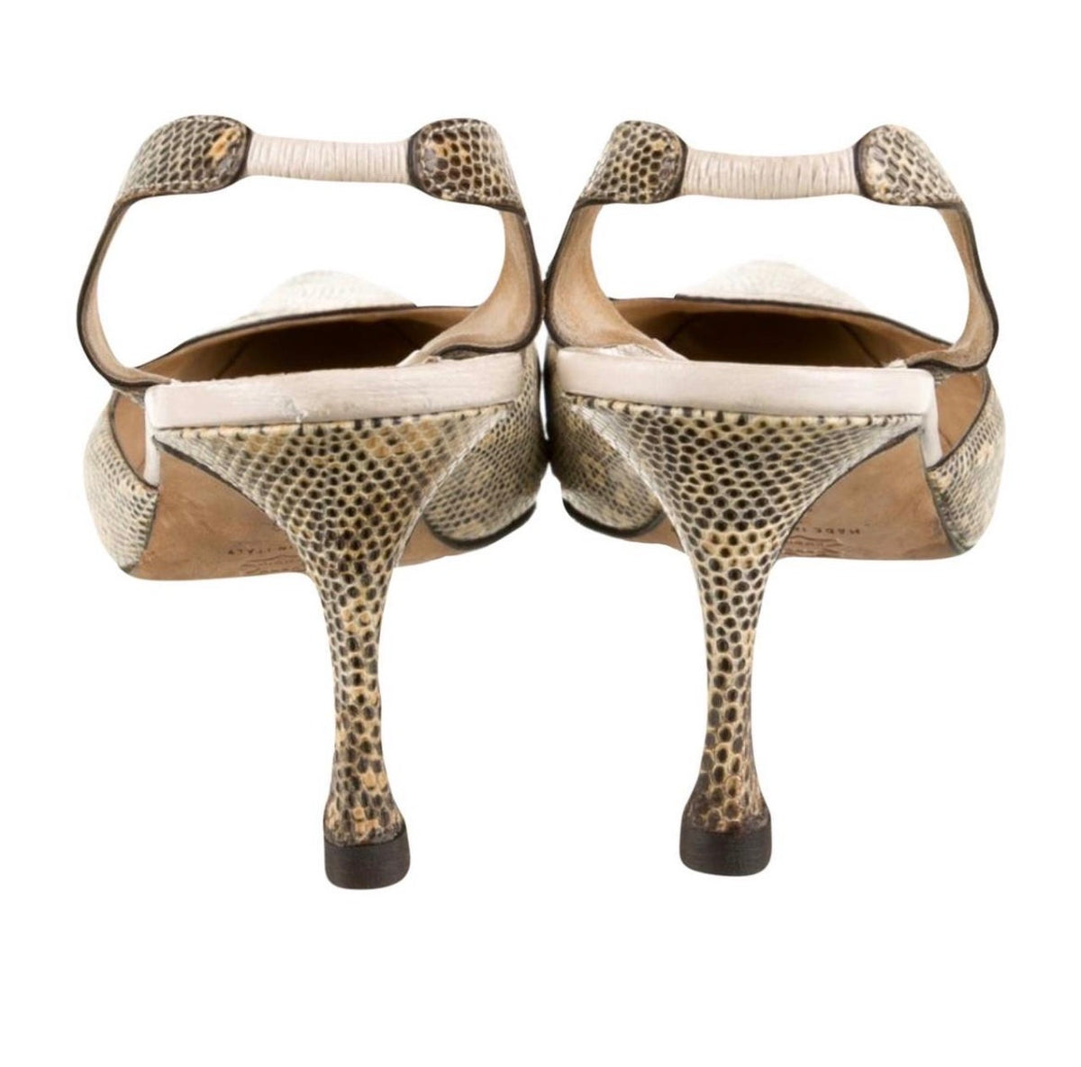 Manolo Blahnik Snakeskin Slingbacks