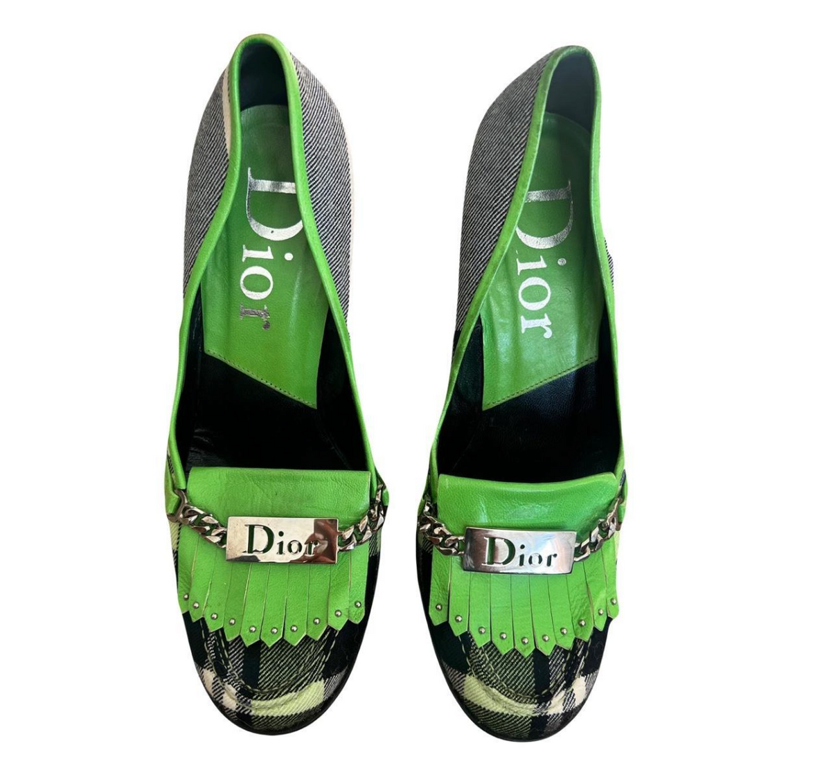 Dior Plaid Pumps